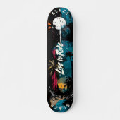 Tropical Night Pop Art - Live to Ride Motto Persoonlijk Skateboard (Voorkant)