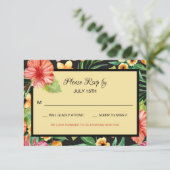 Tropical Night RSVP-kaart RSVP Kaartje (Staand voorkant)