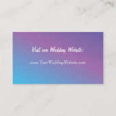 Tropical Night Website Wedding Kaart (Achterkant)