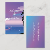 Tropical Night Website Wedding Kaart (Voorkant / Achterkant)