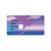 Tropical Night Wedding Avery Label (Voorkant)