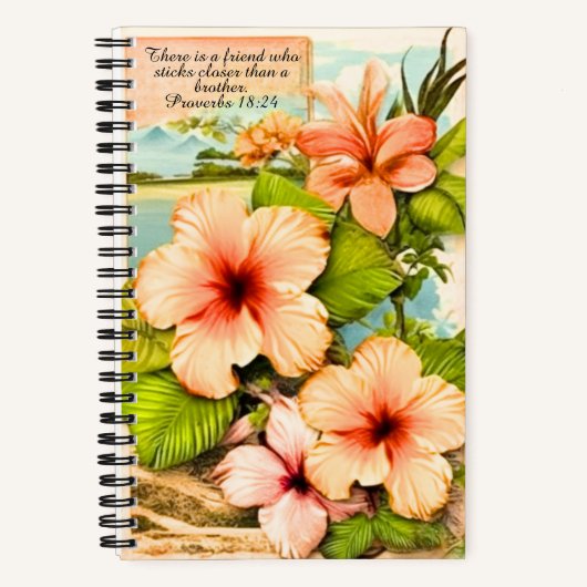 Tropical Notebook Proverbs 18:24 Notitieboek (Voorkant)