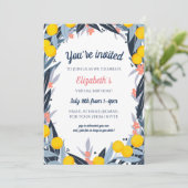 Tropical Notes Virtueel verjaardagsfeestje Kaart (Staand voorkant)