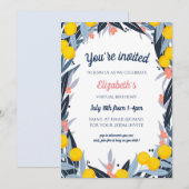 Tropical Notes Virtueel verjaardagsfeestje Kaart (Voorkant / Achterkant)