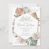 Tropical Oasis Palm Leaf Gold Vrijgezellenfeest Kaart (Voorkant)