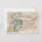 Tropical Oasis Palm Wedding Details en info kaart (Achterkant)