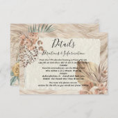 Tropical Oasis Palm Wedding Details en info kaart (Voorkant / Achterkant)