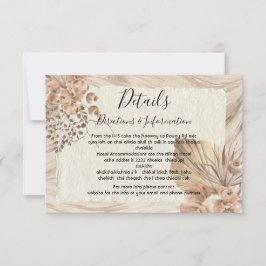 Tropical Oasis Palm Wedding Details en info kaart