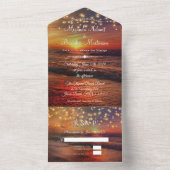 Tropical Ocean Beach Alles in één bruiloft uitnodi All In One Uitnodiging (Binnen)