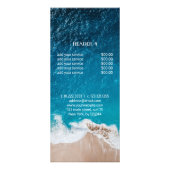 Tropical Ocean Beach Make-up Artiest prijslijst Reclamekaart (Achterkant)