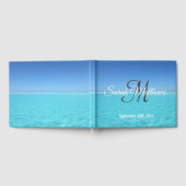 Tropical Ocean Beach Monogram Huwelijk Gastenboek (Volledig)