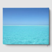 Tropical Ocean Beach Monogram Huwelijk Gastenboek (Achterkant)