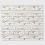 Tropical Ocean Beach Starfish bruiloft Cadeaupapier (Vlak)