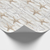 Tropical Ocean Beach Starfish bruiloft Cadeaupapier (Hoek)