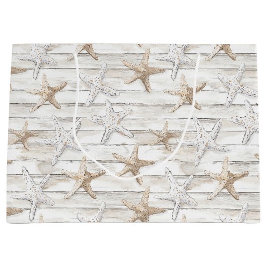 Tropical Ocean Beach Starfish bruiloft Groot Cadeauzakje (Voorkant)