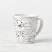 Tropical Ocean Beach Starfish bruiloft Latte Mok (Rechterhoek)