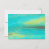 Tropical Ocean Breeze bloemengoud RSVP Kaartje (Achterkant)