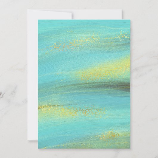 Tropical Ocean Breeze Bruids Douche Uitnodiging (Achterkant)