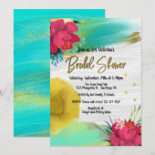Tropical Ocean Breeze Bruids Douche Uitnodiging (Voorkant / Achterkant)