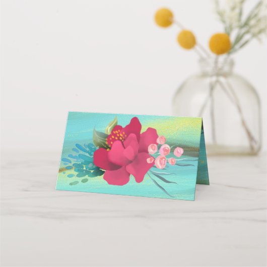 Tropical Ocean Breeze gouden tafelkaarten Plaatskaartje (Achterkant)