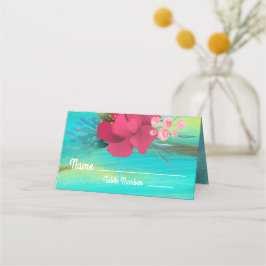 Tropical Ocean Breeze gouden tafelkaarten Plaatskaartje