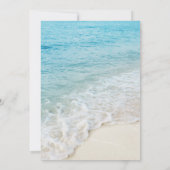 Tropical Ocean Destination Beach Wedding Kaart (Achterkant)