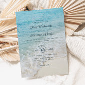 Tropical Ocean Destination Beach Wedding Kaart