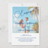 Tropical Ocean Destination Verloving Foto Kaart (Achterkant)