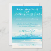 TROPICAL OCEAN DREAMS huwelijksaankondiging Kaart (Achterkant)