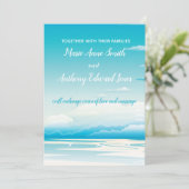 TROPICAL OCEAN DREAMS Wedding Invitation Kaart (Staand voorkant)