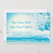 TROPICAL OCEAN DREAMS Wedding Invitation Kaart (Achterkant)