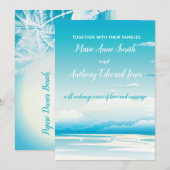 TROPICAL OCEAN DREAMS Wedding Invitation Kaart (Voorkant / Achterkant)