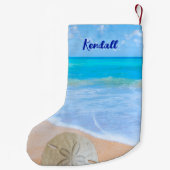 Tropical Ocean Dubbelzijdige Kerstkous Kleine Kerstsok (Achterkant)