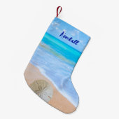 Tropical Ocean Dubbelzijdige Kerstkous Kleine Kerstsok (Voorkant (Hangend))