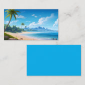 Tropical Ocean Island Sandy Beach Shore Informatiekaartje (Voorkant / Achterkant)