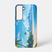 Tropical Ocean Island Sandy Beach Shore  Samsung Galaxy Hoesje (Achterkant)