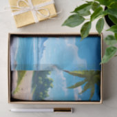 Tropical Ocean Island Sandy Beach Shore Tissuepapier (Geschenk)