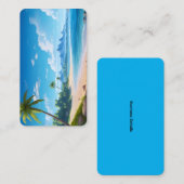 Tropical Ocean Island Sandy Beach Shore  Visitekaartje (Voorkant / Achterkant)
