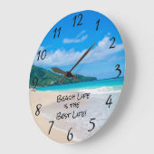 Tropical Ocean View Beach Life Waves Grote Klok (Hoek)