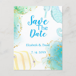 Tropical Ocean Wedding Invitation Briefkaart