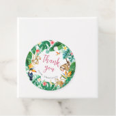 Tropical Oerwoud Animals Kids Verjaardag Dank u Bedankjes Labels (In situ)