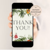 Tropical Oerwoud Baby shower dank u kaart