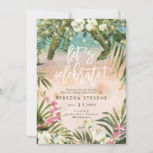 Tropical oerwoud Lights Laten we verjaardagsfeest  Kaart (Voorkant)