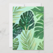 Tropical Oerwoud Safari Boy Baby shower Inv Kaart (Achterkant)