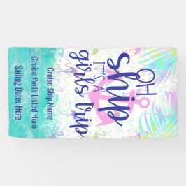 Tropical Oh Ship It's a Girls Trip | Cruise Door Spandoek