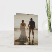 Tropical Orange Hibiscus Flowers And Swirls Modern Kaart (Achterkant)