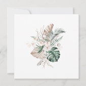 Tropical Orchid and Monstera Save the Date Kaart (Achterkant)