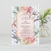 Tropical Orchid Arch Floral Destination Wedding  Kaart (Staand voorkant)