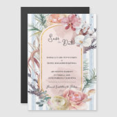 Tropical Orchid Arch Wedding Save the Date Magnet (Voorkant / Achterkant)