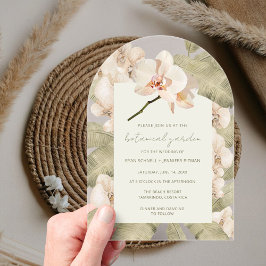 Tropical Orchid Botanical Garden Wedding  Acryl Uitnodigingen